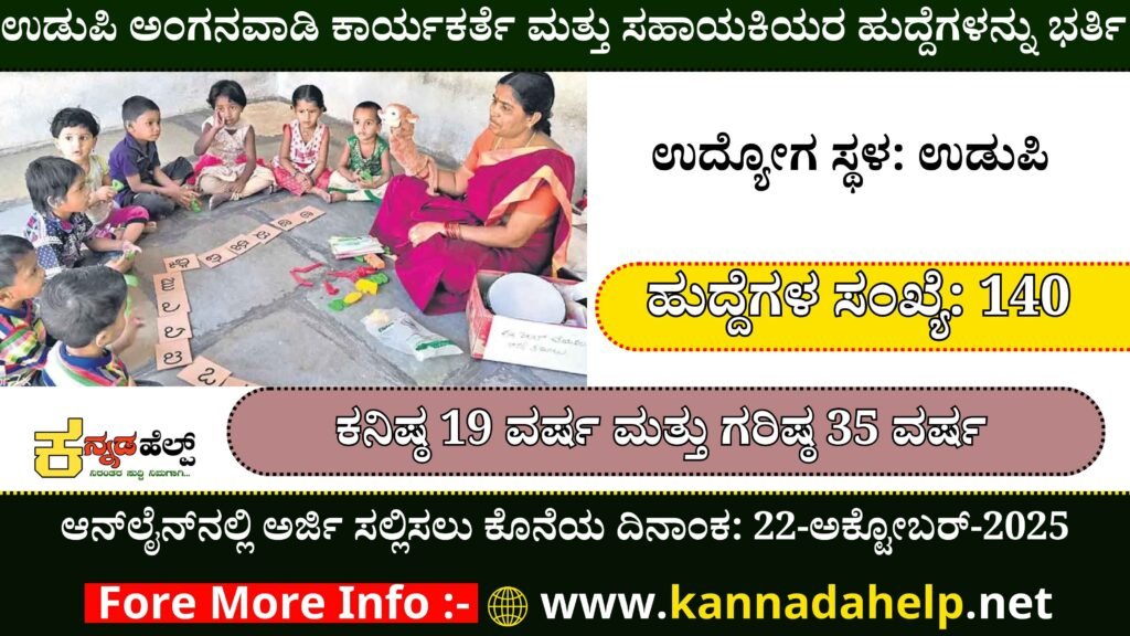 Udupi WCD Udupi Recruitment 2025