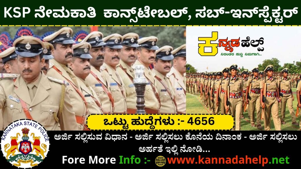 KSP Recruitment 2025 Notification Karnataka