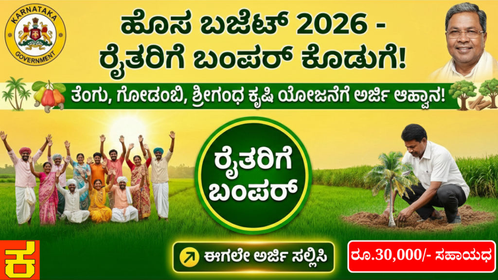 2026 New Budget Subsidy Scheme Information in Kannada